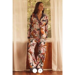 Anthropologie Burcu Korkmazyurek Floral Pajama Set Size 1X NWT